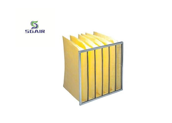 F5 Hepa Bag Air Filter Προσαρμοσμένο με σταθερή δομή H13~H14 Απόδοση